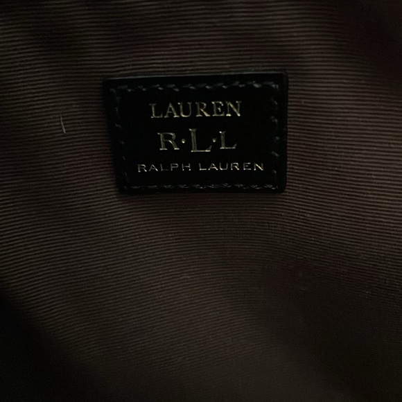 Ralph Lauren, black, leather hobo purse with 2 handles - Picture 4 of 10